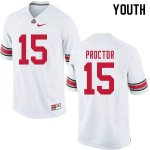 NCAA Ohio State Buckeyes Youth #15 Josh Proctor White Nike Football College Jersey RLK1145HR